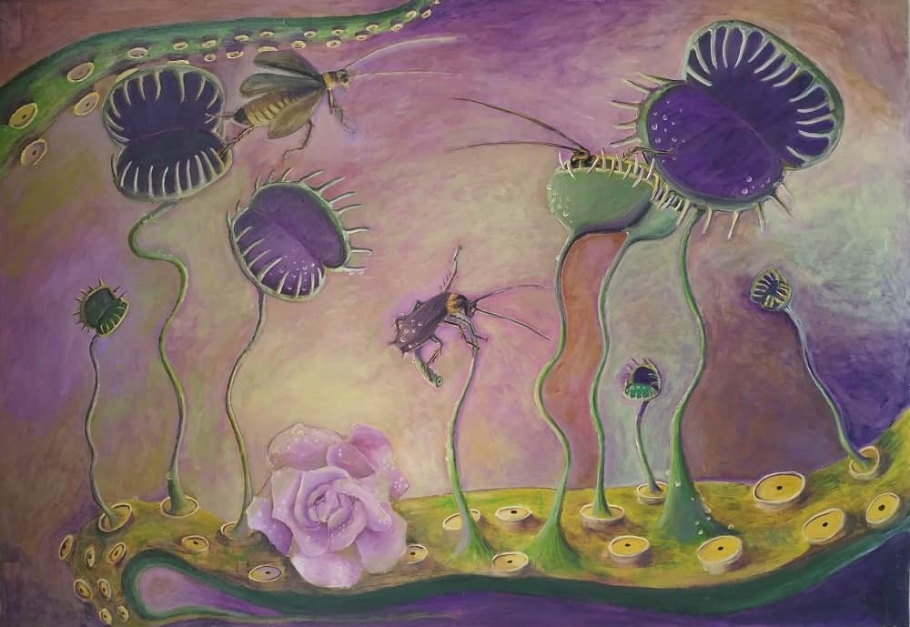 Oil Color on Cardboard Painting